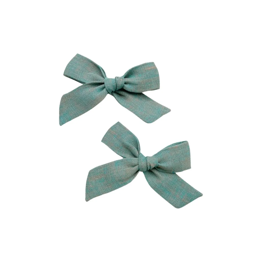 Classic Knot Bow | Copper Green - Alligator Clip