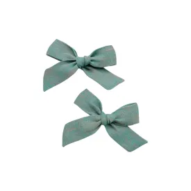 Classic Knot Bow | Copper Green - Alligator Clip