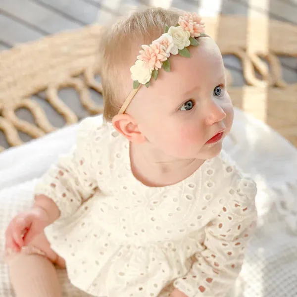 Felt Dainty Flower Crown (mini) - Classic Neutral